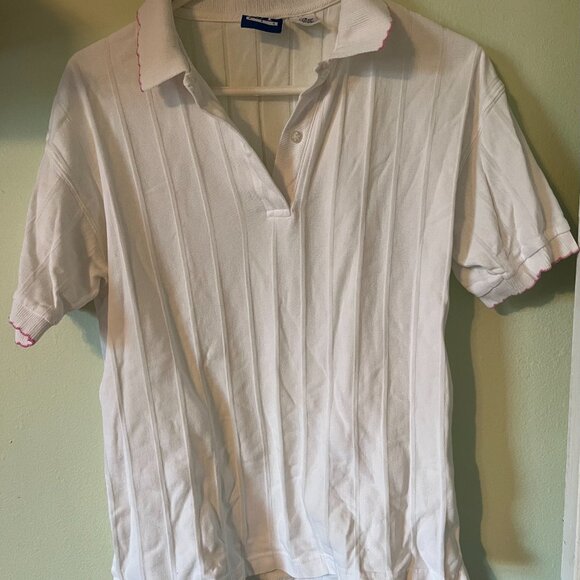 Women's White EP Pro Knit Top with Pink Accents - Picture 4 of 5